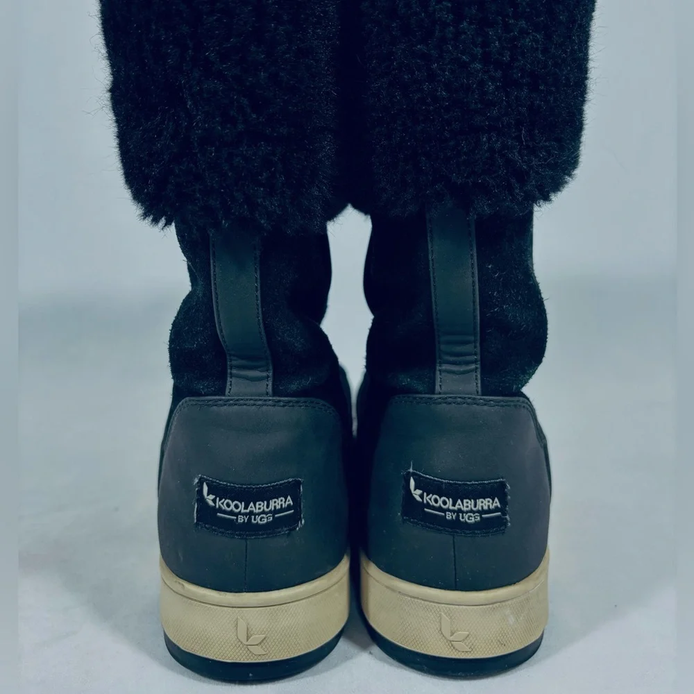 Koolaburra Black Winter Boots with Cream Sole **Flaw